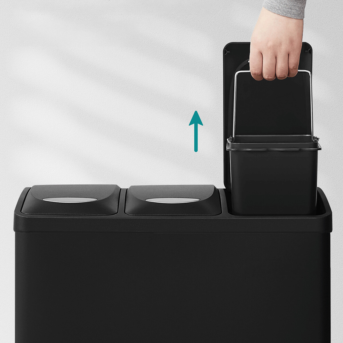 Kôš na triedený odpad AUK-E1124 Strieborná