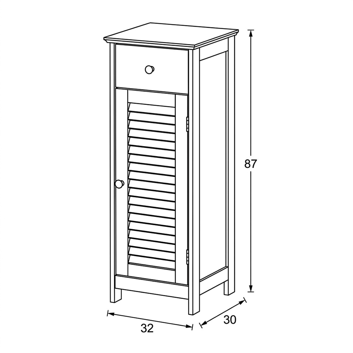 Koupelnová skříňka 32x30x87cm AUK-E1143 Autronic (foto 6)