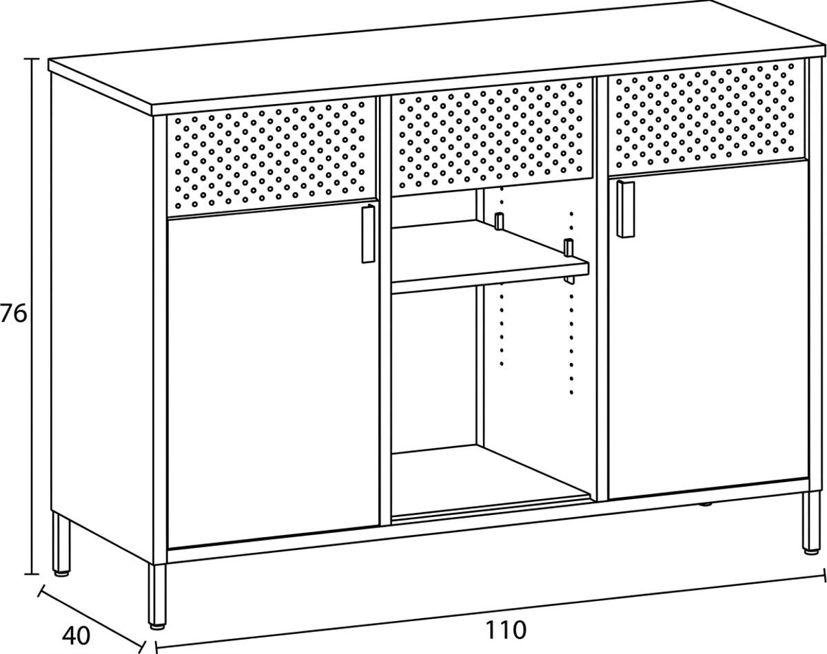 Komoda 110x40x76cm AUK-E1420 Autronic (foto 5)