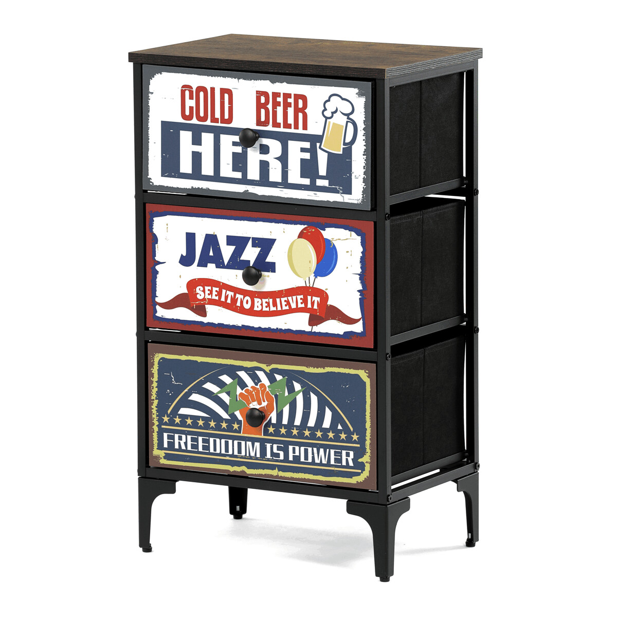 Komoda zásuvková AUK-W2001 BK