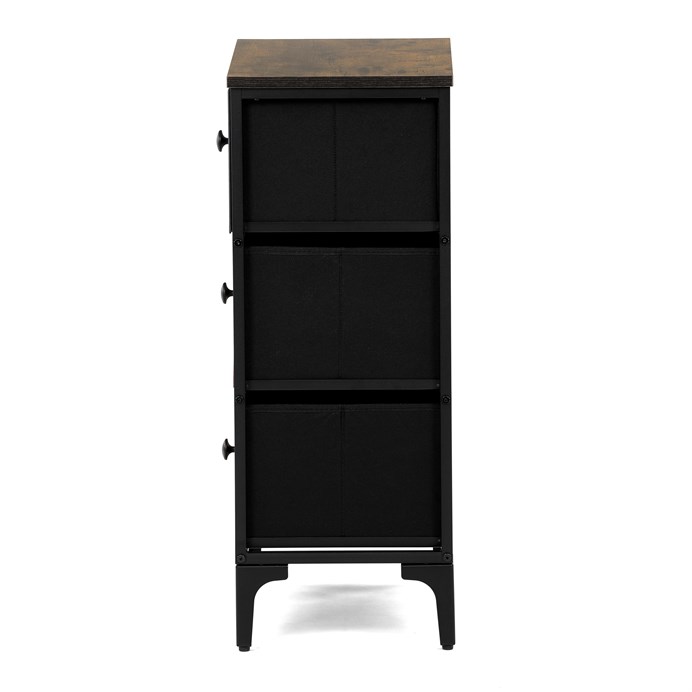 Komoda 45x30x77cm, mdf, viacfarebná, AUK-W2001 BK