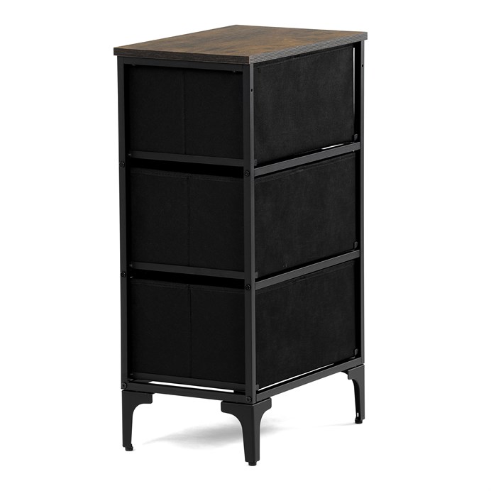 Komoda 45x30x77cm, mdf, viacfarebná, AUK-W2001 BK