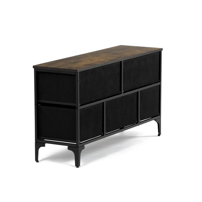 Komoda 103x30x56cm, mdf, viacfarebná, AUK-W2103 BK