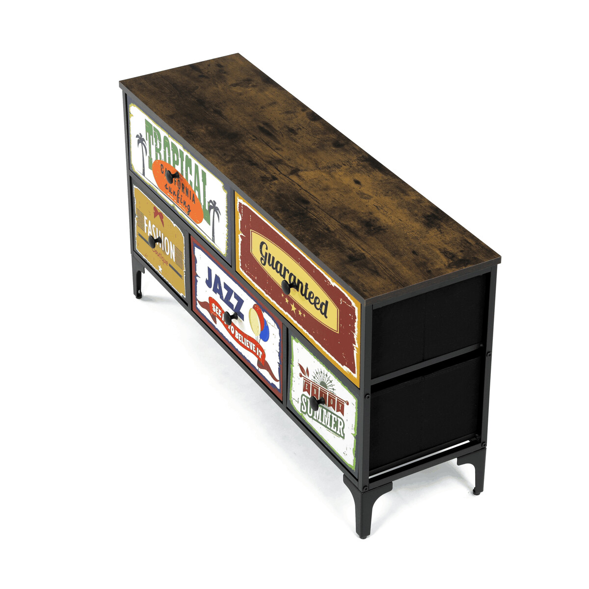 Komoda zásuvková AUK-W2103 BK