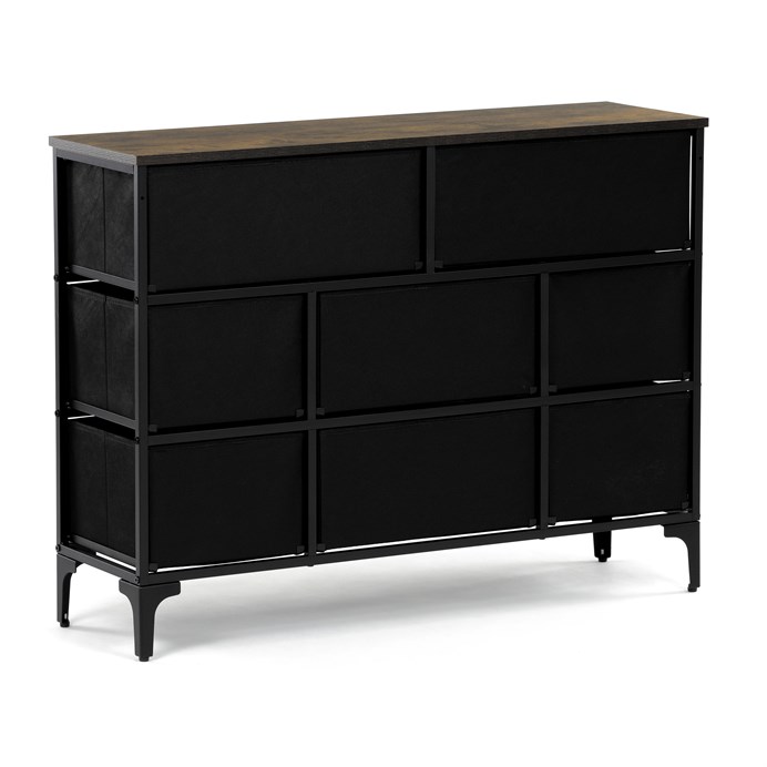 Komoda 103x30x78cm, mdf, viacfarebná, AUK-W2104 BK