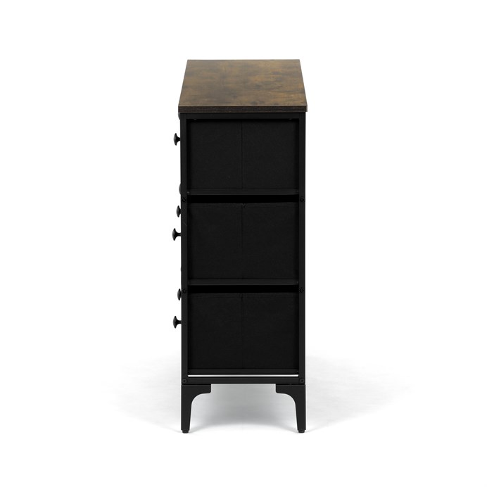 Komoda 103x30x78cm, mdf, viacfarebná, AUK-W2104 BK