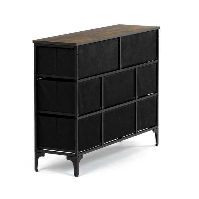 Komoda 103x30x78cm, mdf, viacfarebná, AUK-W2104 BK