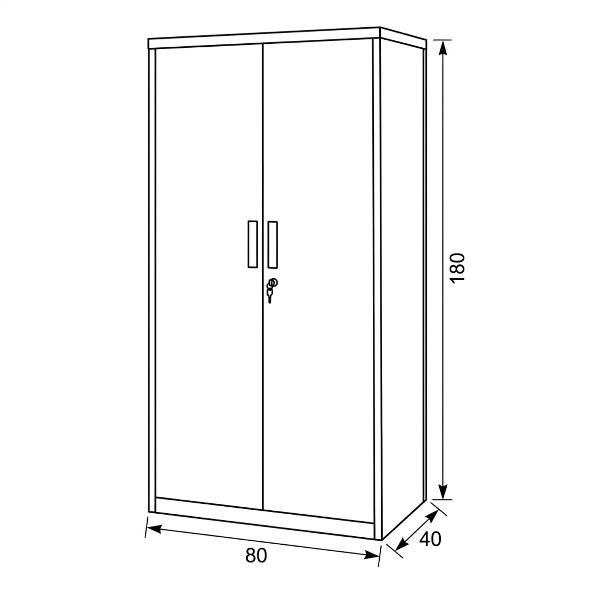 Komoda 80x40x180cm AUS-E1115 Autronic (foto 8)