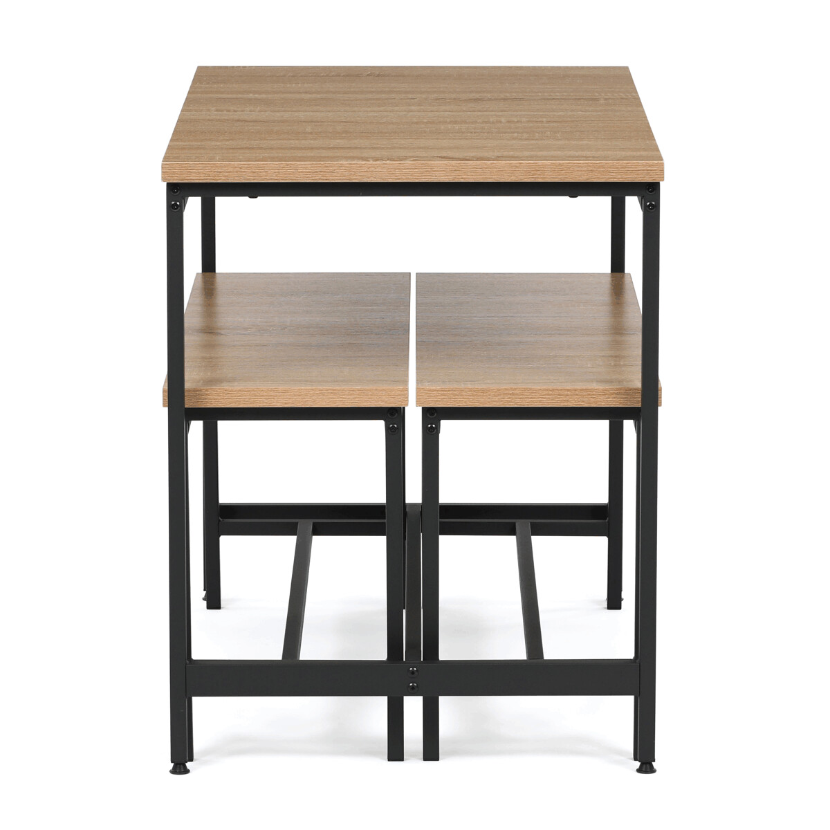 Jedálenský set s 2 lavicemi AUT-G1175 Hnedá
