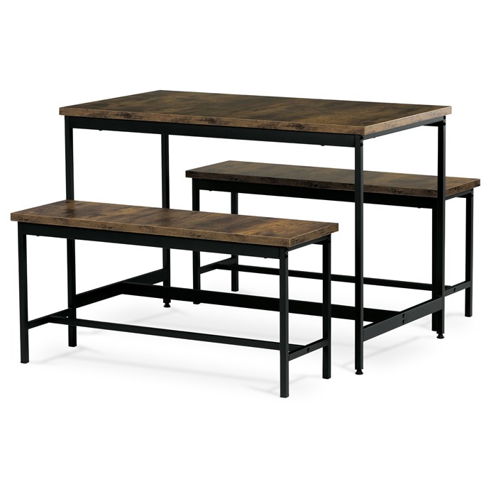 Jedálenský set s 2 stoličkami, 110x60x75cm, mdf, old wood, AUT-G1175 OLW