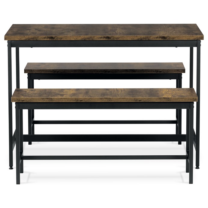 Jedálenský set s 2 stoličkami, 110x60x75cm, mdf, old wood, AUT-G1175 OLW