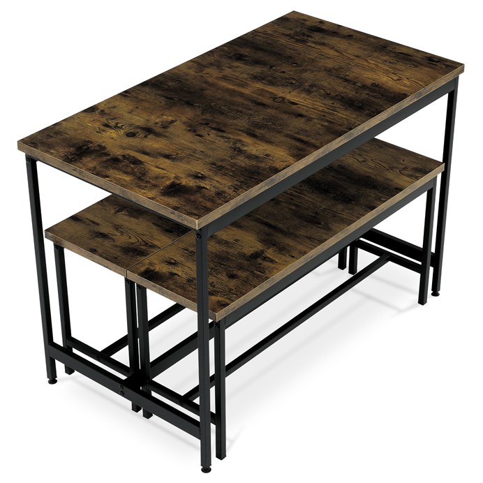 Jedálenský set s 2 stoličkami, 110x60x75cm, mdf, old wood, AUT-G1175 OLW