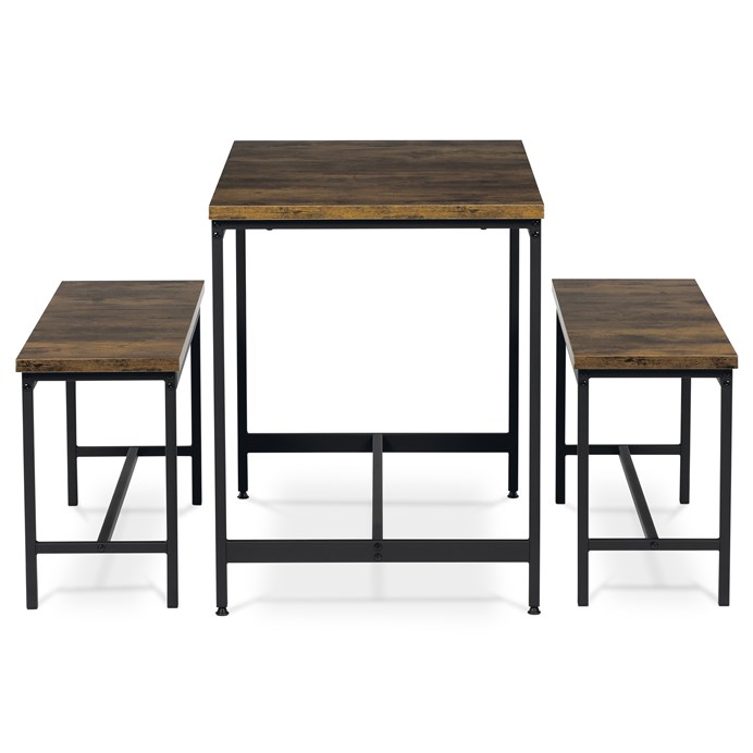 Jedálenský set s 2 stoličkami, 110x60x75cm, mdf, old wood, AUT-G1175 OLW