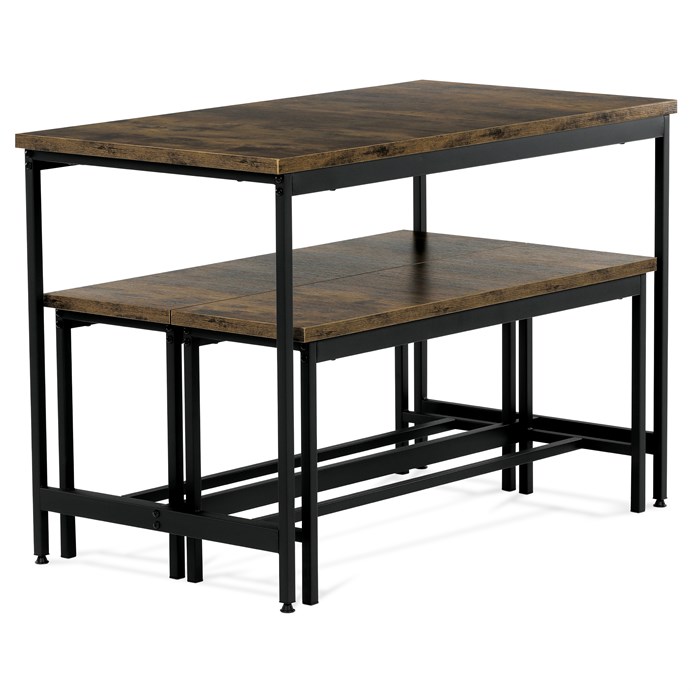 Jedálenský set s 2 stoličkami, 110x60x75cm, mdf, old wood, AUT-G1175 OLW