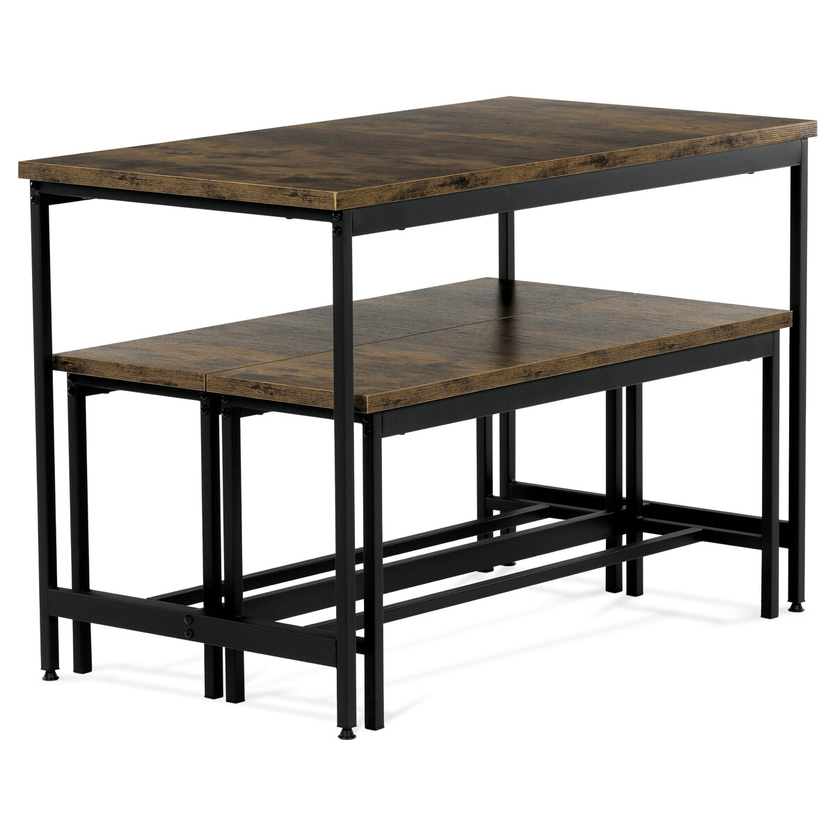 Jedálenský set MDF/kov AUT-G1175 Dub