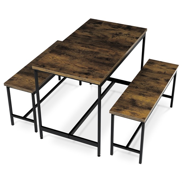 Jedálenský set s 2 stoličkami, 110x60x75cm, mdf, old wood, AUT-G1175 OLW