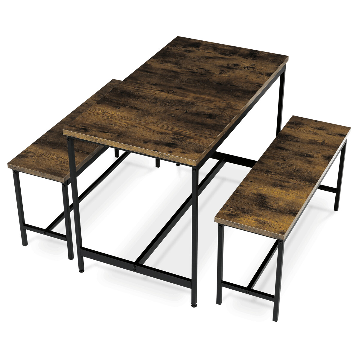 Jedálenský set MDF/kov AUT-G1175 Dub