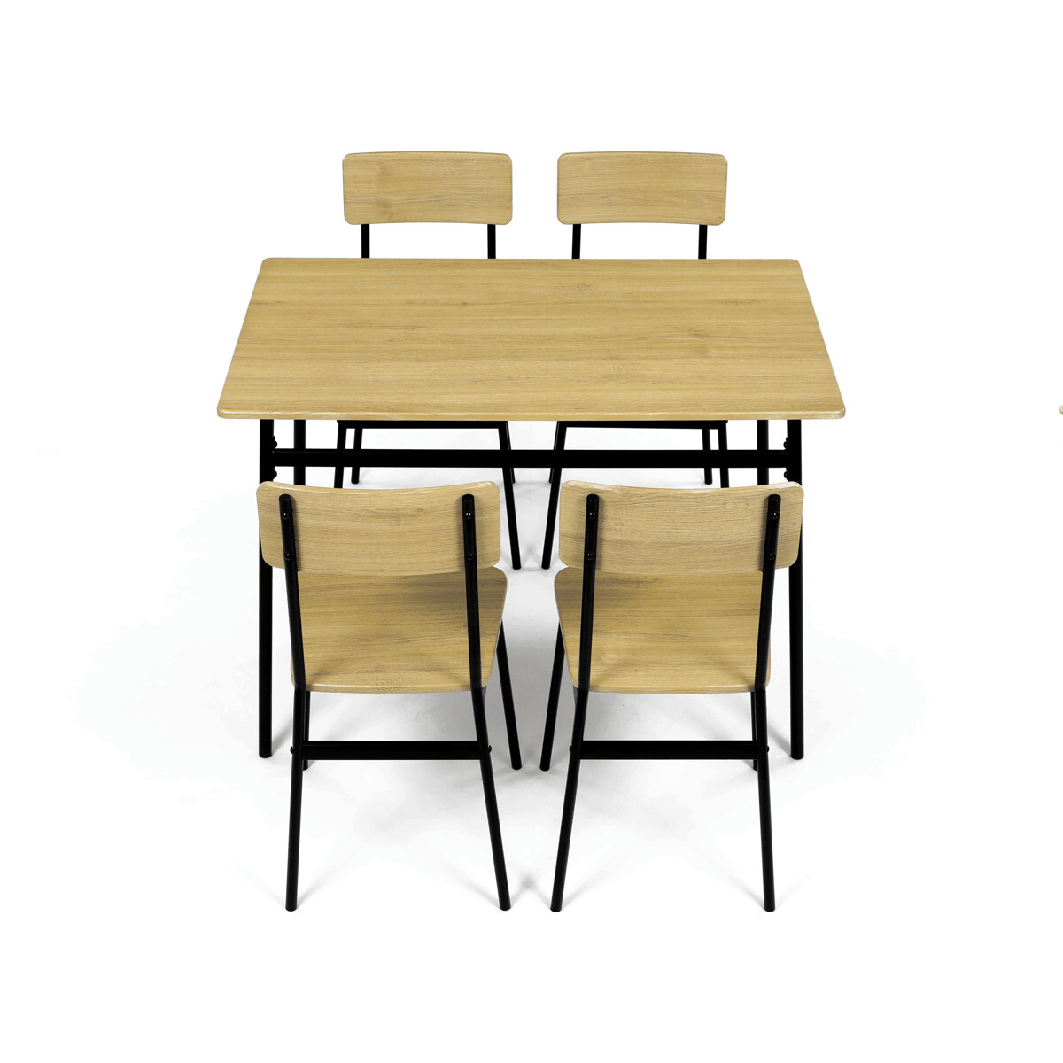 Jedálenský set MDF/kov AUT-O2155 Dub