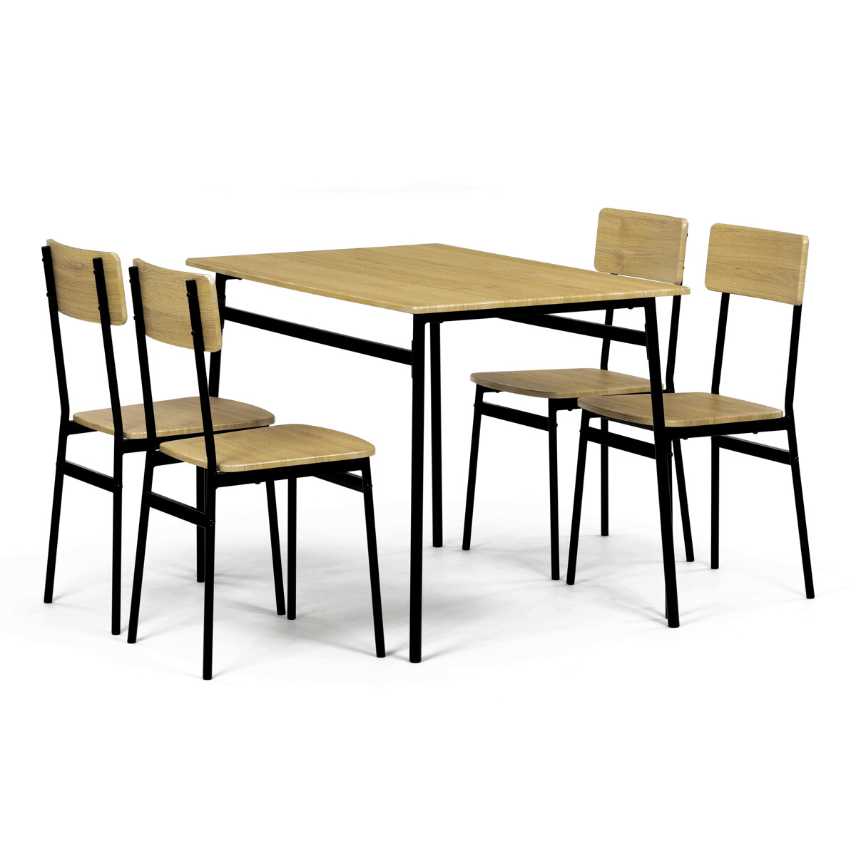 Jedálenský set MDF/kov AUT-O2155 Dub