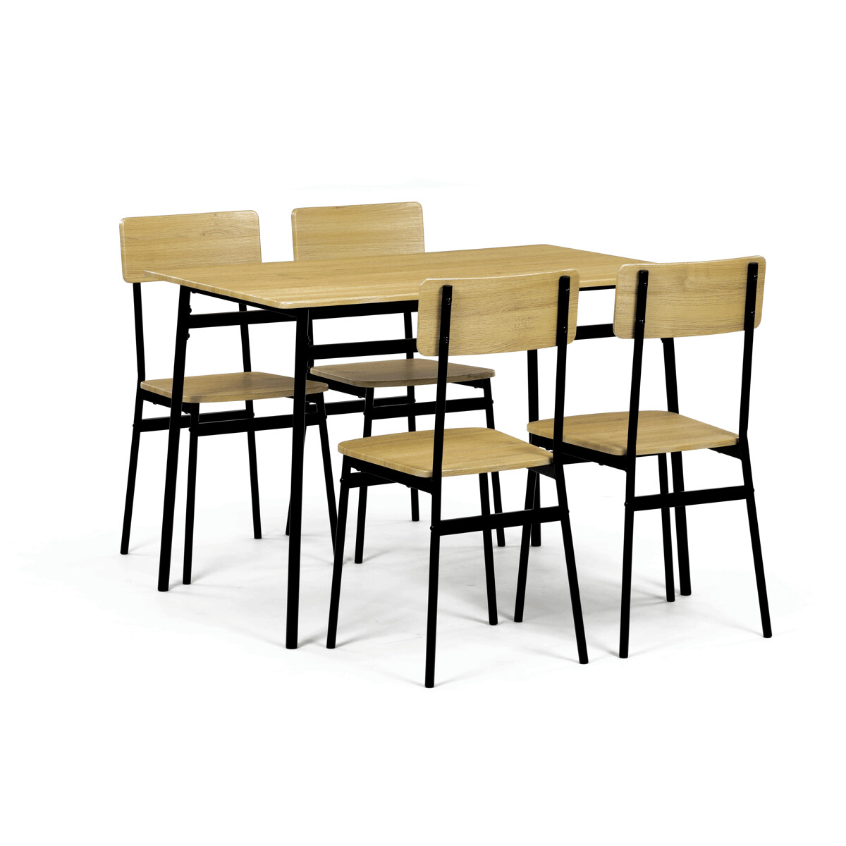 Jedálenský set MDF/kov AUT-O2155 Dub