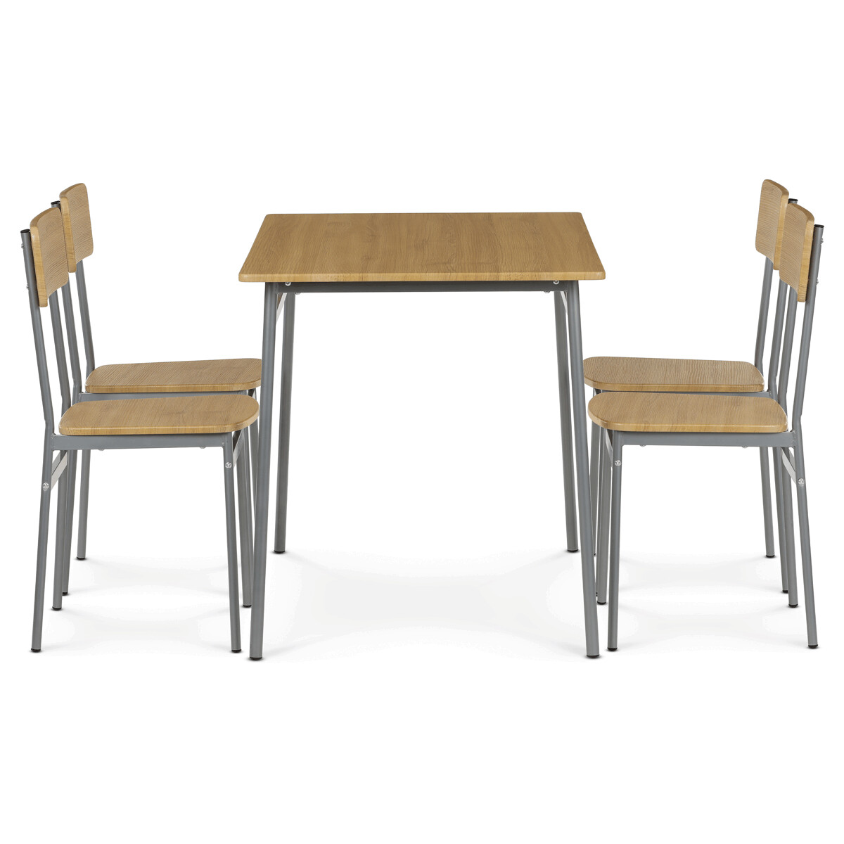Jedálenský set so 4 stoličkami AUT-O2156 Hnedá