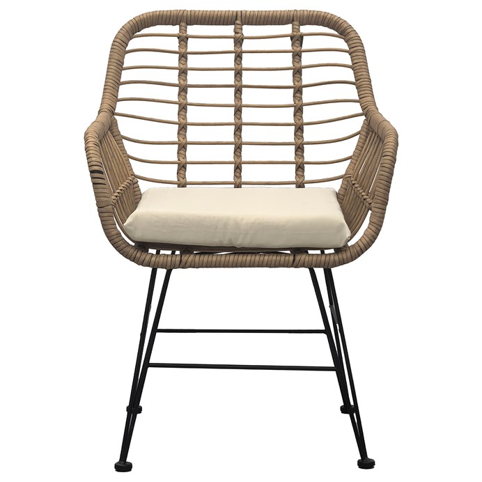 Záhradný set 1+2, kov, polyratan, prírodný, AZ-F1208 NAT