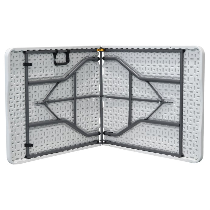 Záhradný stôl, kov, plast, biela, AZ-K1002 WT