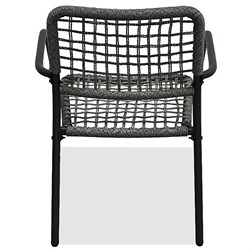 Zahradní set 1+2, stůl 60x60, židle umělý ratan barva antracit,  kov antracit
