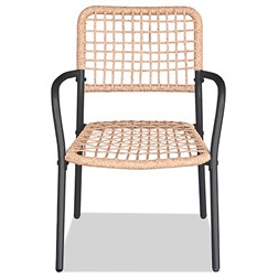 Zahradní set 1+2, stůl 60x60, židle umělý ratan barva přírodní,  kov antracit