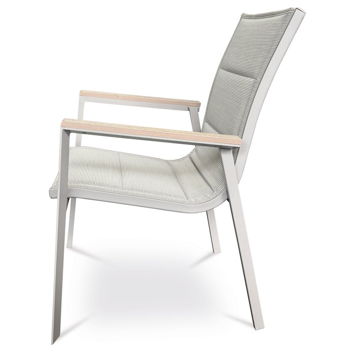 Záhradná stolička, hliník sivá, AZC-S1110 GREY