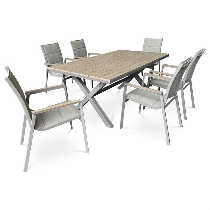 Záhradná stolička, hliník sivá, AZC-S1110 GREY