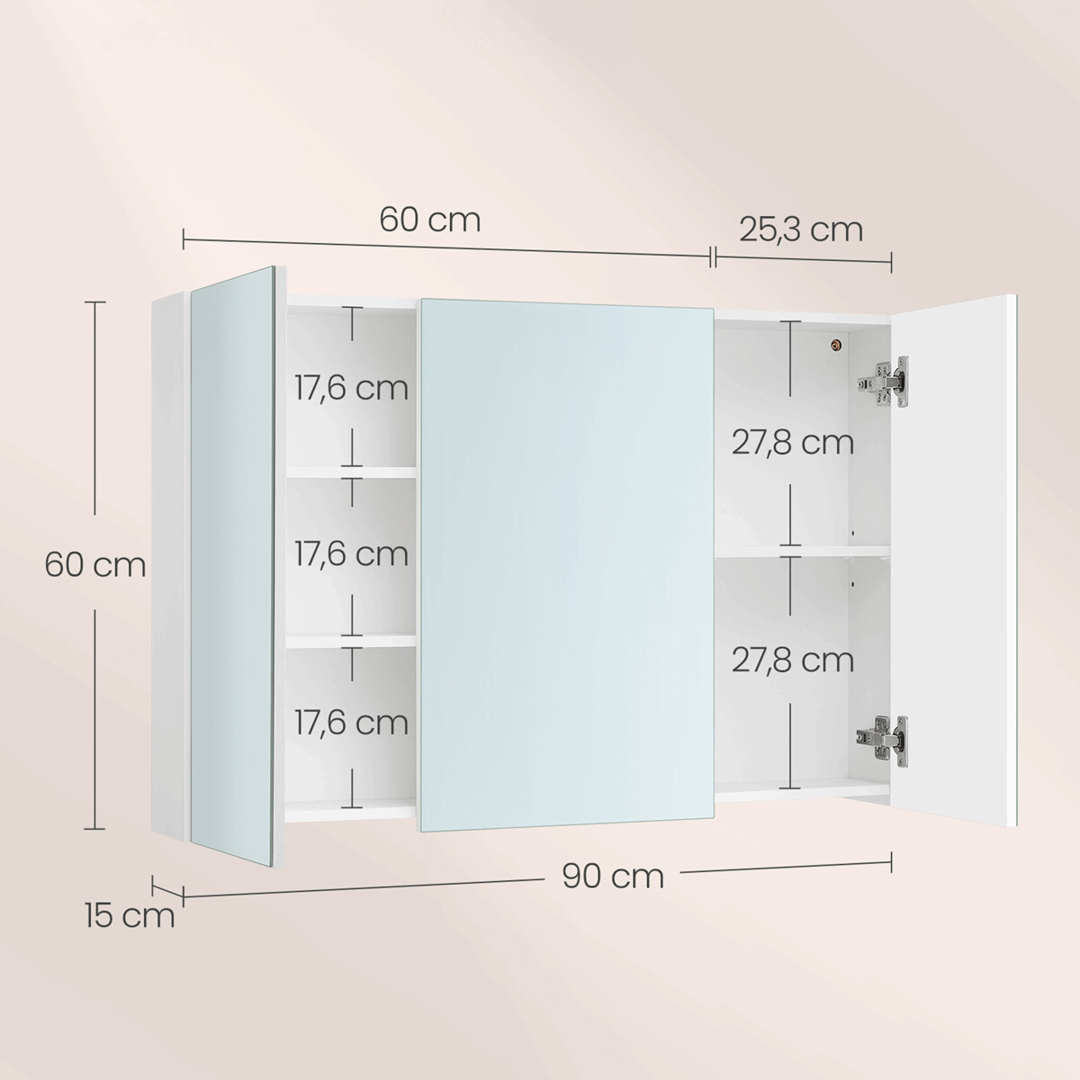 Skříňka se zrcadlem AZR-E1132 Autronic (foto 7)