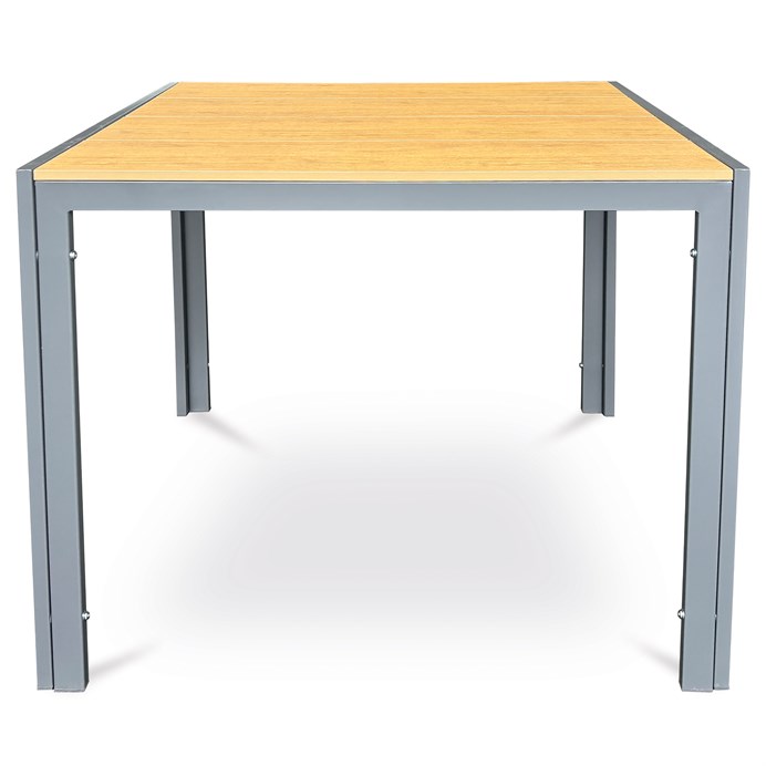 Záhradný stôl, kov hnedá, AZT-S1209 OAK