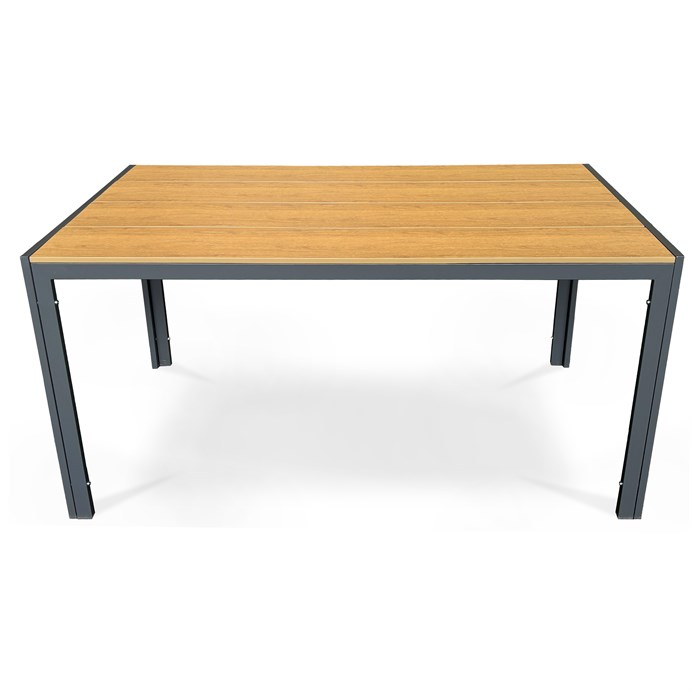 Záhradný stôl, kov hnedá, AZT-S1215 OAK