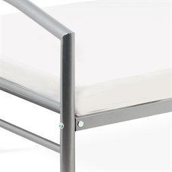 mattress size:90X200CM, silver powder coating, dia.45mm, dia19/25/20X40mm, steel tube:0.8mm