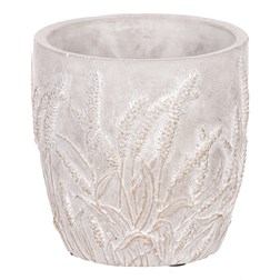 Obal betonový s dekorem obilí, zlatá barva. Cena za sadu 3ks.