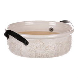 Obal na květiny, kulatý, keramický.