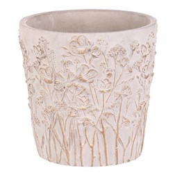 Obal na květiny - betonový, barva šedá