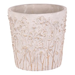 Obal na květiny - betonový, barva šedá