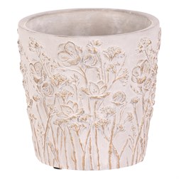 Obal na květiny - betonový, barva šedá