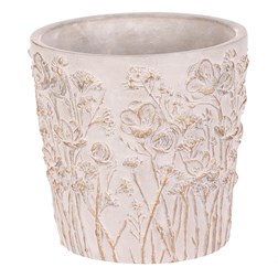 Obal na květiny - betonový, barva šedá