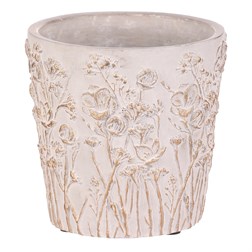 Obal na květiny - betonový, barva šedá