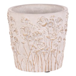 Obal na květiny - betonový, barva šedá