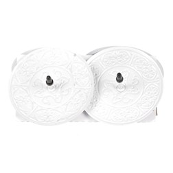 Kovový bodec - zápich, cena za sadu 4ks. Bílá matná.