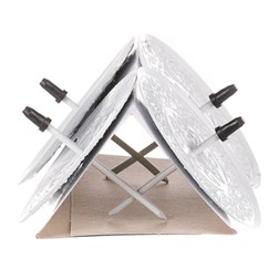 Kovový bodec - zápich, cena za sadu 4ks. Bílá matná.