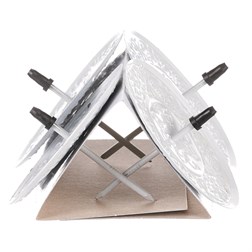 Kovový bodec - zápich, cena za sadu 4ks. Bílá matná.