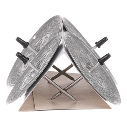 Kovový bodec - zápich, cena za sadu 4ks, stříbrná matná barva.