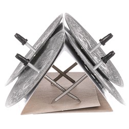 Kovový bodec - zápich, cena za sadu 4ks, stříbrná matná barva.