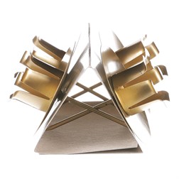 Bodec na kónickou svíčku - kov, matná zlatá, cena za balení (4 ks)