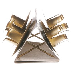 Bodec na kónickou svíčku - kov, matná zlatá, cena za balení (4 ks)